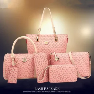 Women's Handbag 5-Piece Set - Vintage Leather Shoulder Bag & Large Capacity Purse