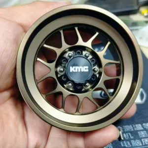 2.6-Inch Black Mud Metal Wheel Hub for 1/8 RC Crawler Car, TRX4, Lelaluo MK07